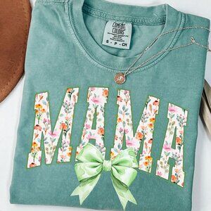 NEW Boho Floral Mama Shirt Trendy Spring Mom Tee Mothers Day Gifts for New Mom